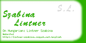 szabina lintner business card